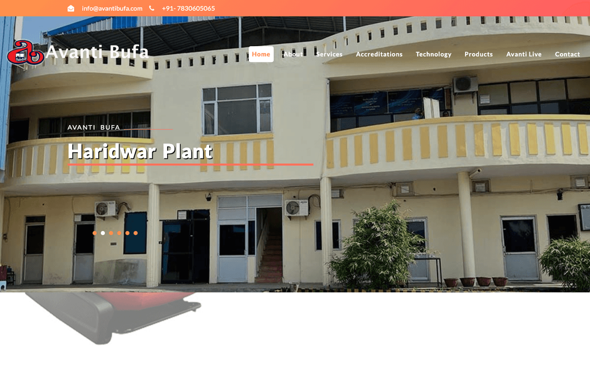 Avanti Bufa website screenshot