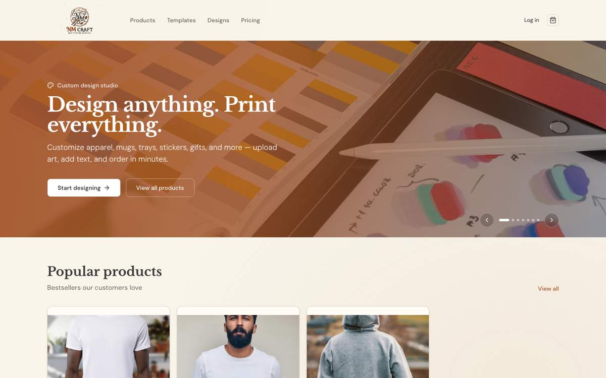 NM Craft website screenshot